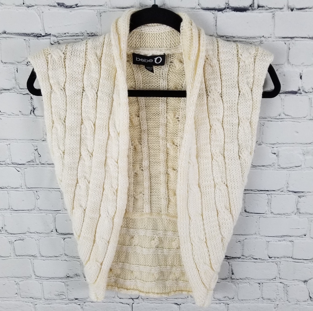 🇨🇦 Cable Knit Sleeveless Shrug Vest